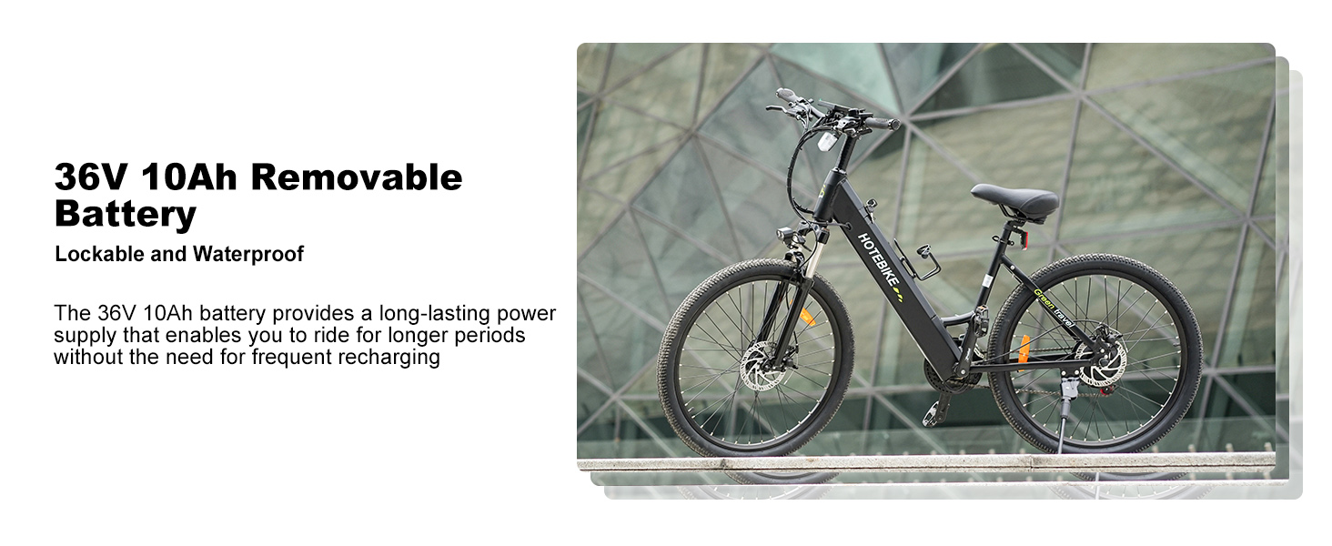 HOTEBIKE 36V 350W 26 Bici Elettrica da Città – Batteria Nascosta, Cambio Shimano, Autonomia 80 km 3 HOTEBIKE 36V 350W 26 Bici Elettrica da Città – Batteria Nascosta, Cambio Shimano, Autonomia 80 km - Bici elettrica da città - 3