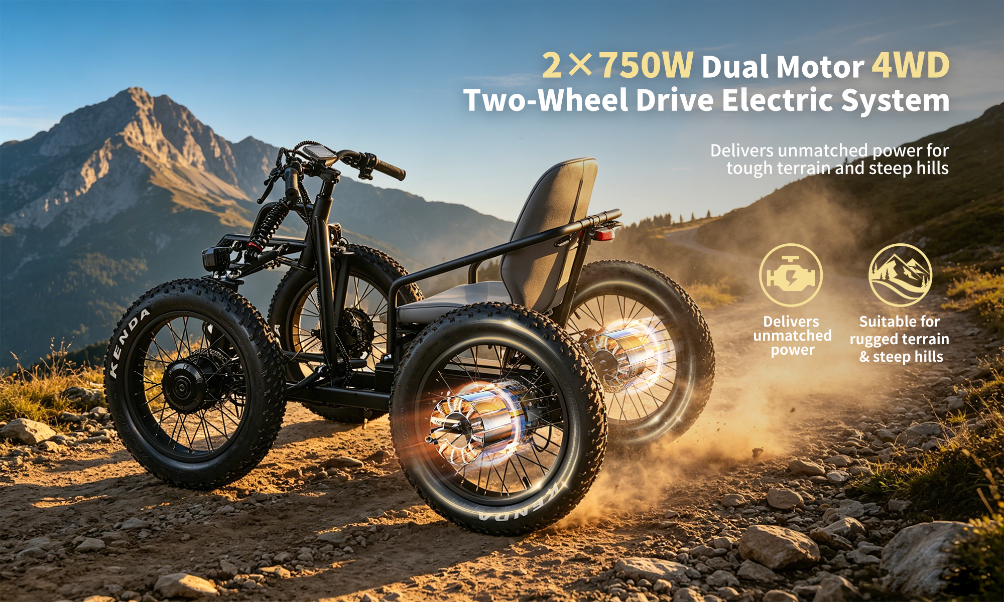 HOTEBIKE 5000W 4WD Electric ATV | All-Terrain Off-Road Quad 3 HOTEBIKE 5000W 4WD Electric ATV | All-Terrain Off-Road Quad - Fat Tire Electric Bike - 3