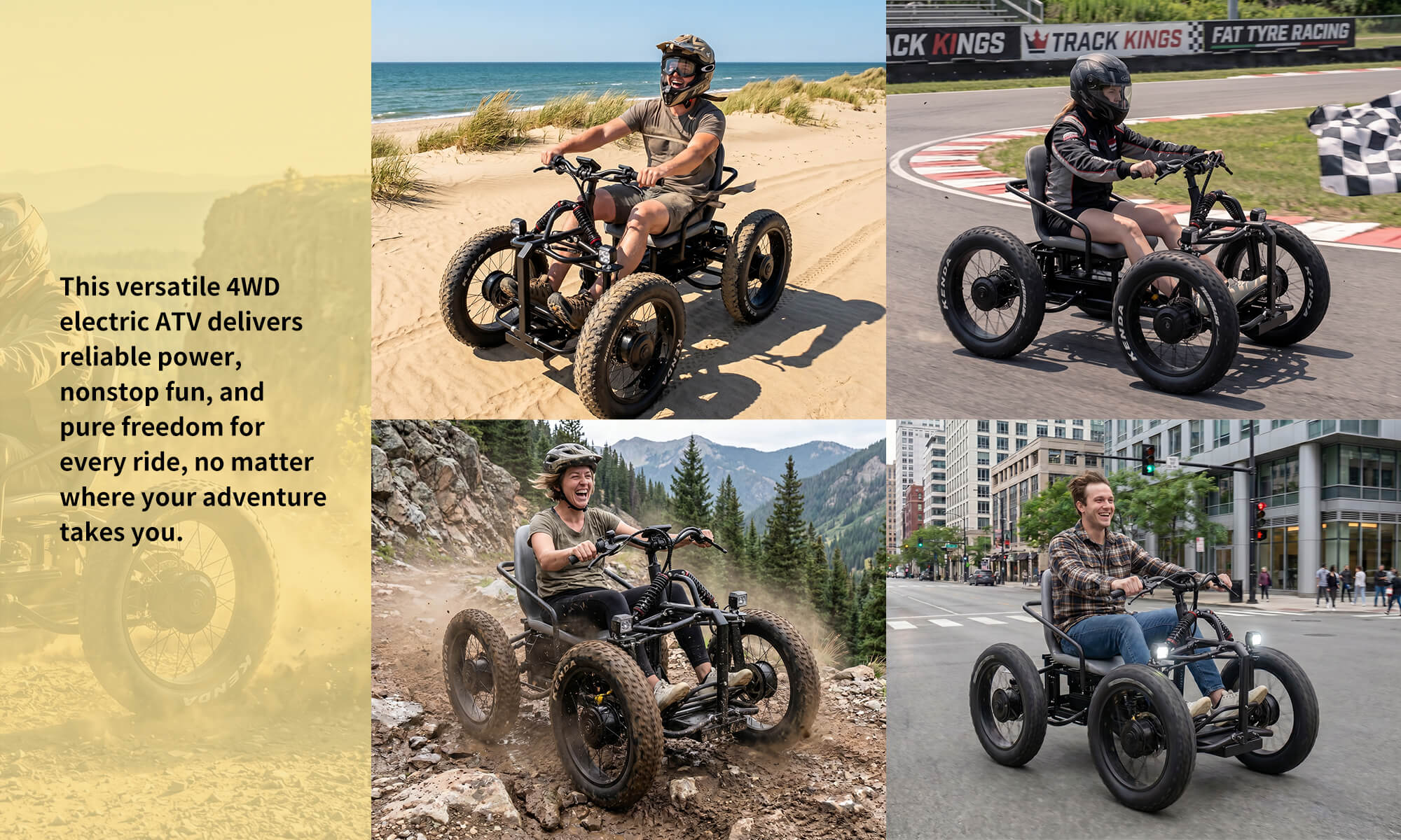 HOTEBIKE 5000W 4WD Electric ATV | All-Terrain Off-Road Quad 6 HOTEBIKE 5000W 4WD Electric ATV | All-Terrain Off-Road Quad - Fat Tire Electric Bike - 6